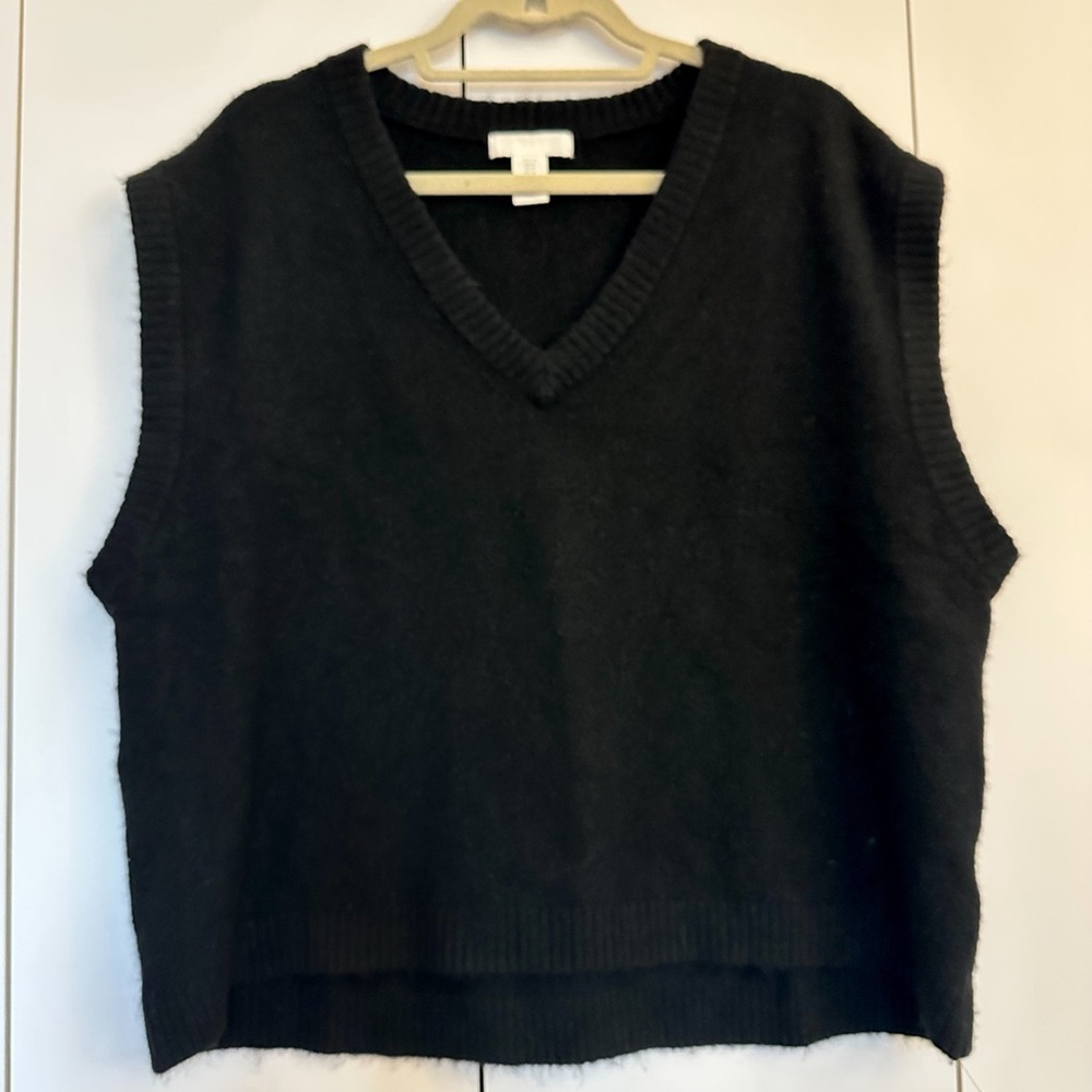 H&M Black sweater vest v-neck from H&M